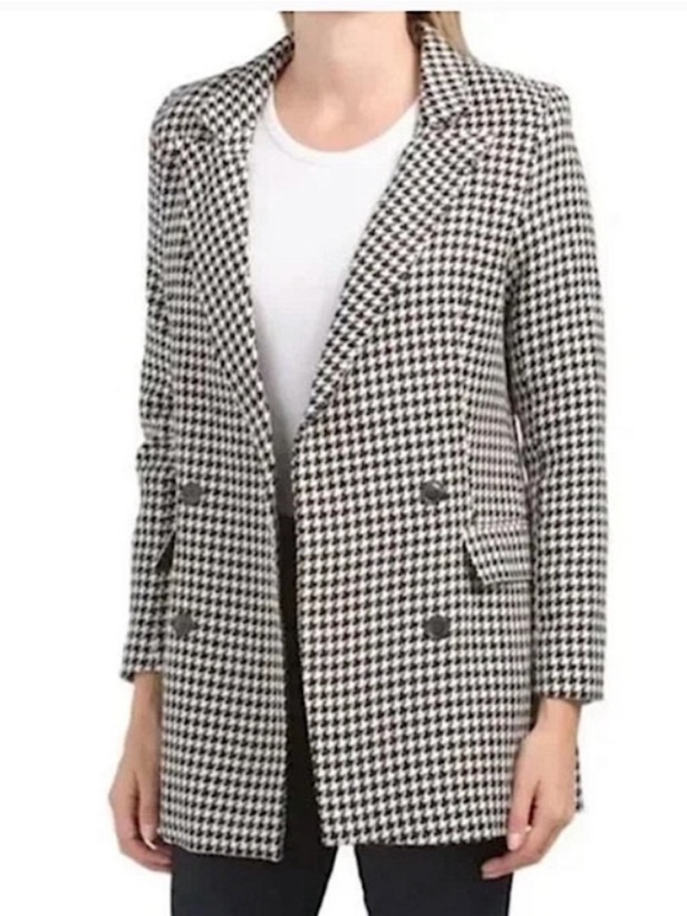 RACHEL ZOE Plaid Boyfriend Blazer